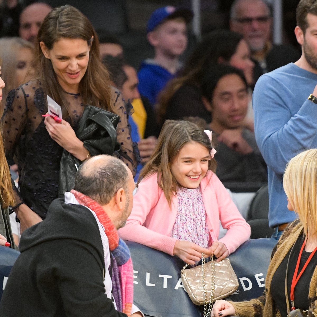 Katie Holmes and Suri Cruise Look Like Twins at Lakers Game