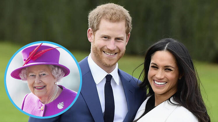 queen elizabeth prince harry meghan markle getty images