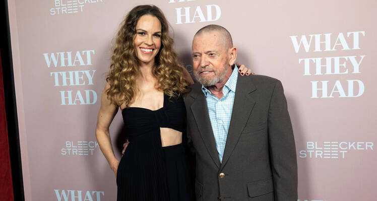 Hilary Swank and her dad