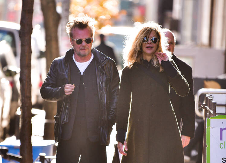 John Mellencamp and Meg Ryan seen on the streets of Manhattan