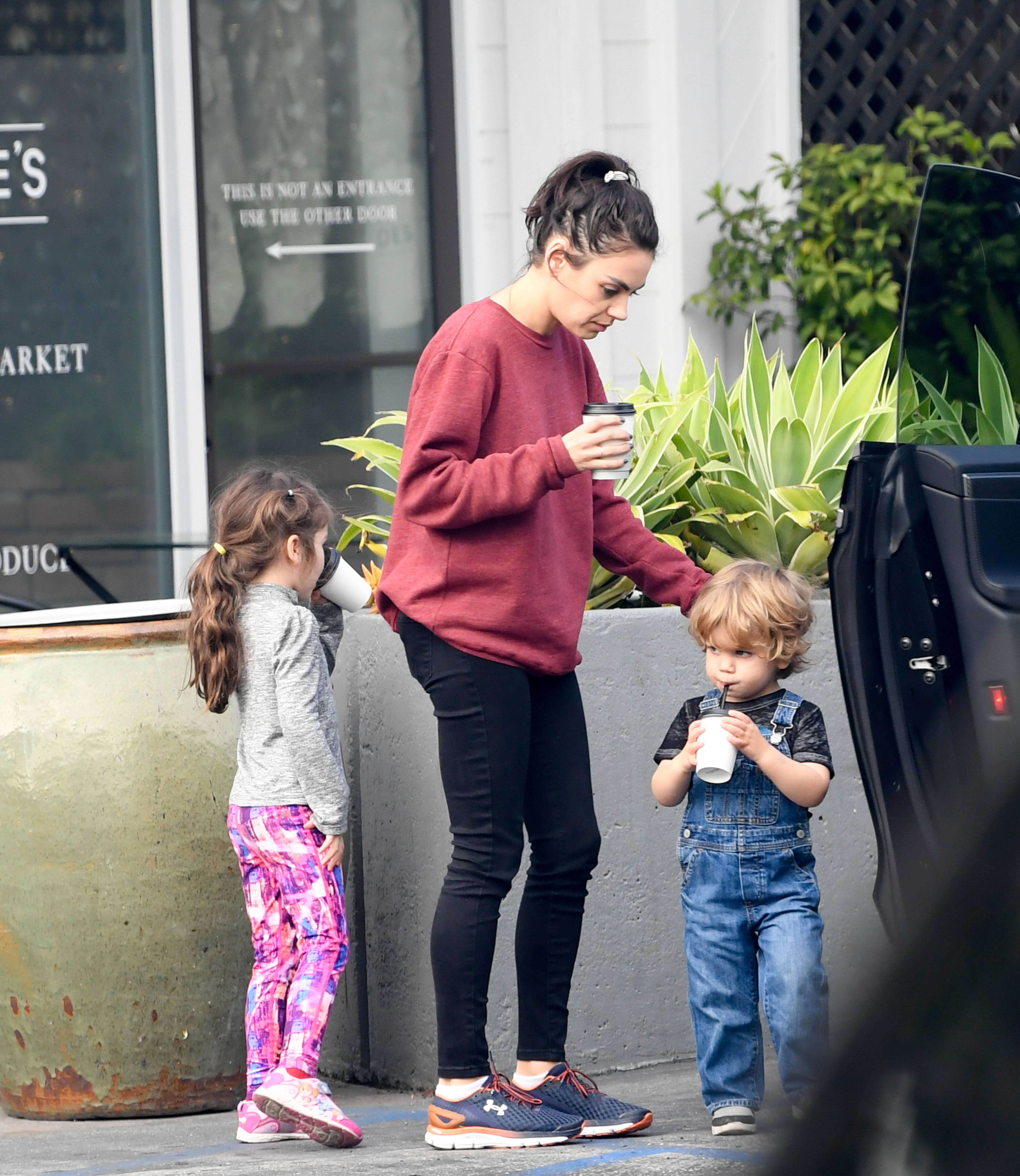 Mila Kunis and Ashton Kutcher Spotted Out With Their 2 Kids