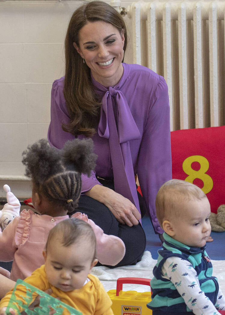 Catherine, Duchess of Cambridge visits the Henry Fawcett Children's Centre