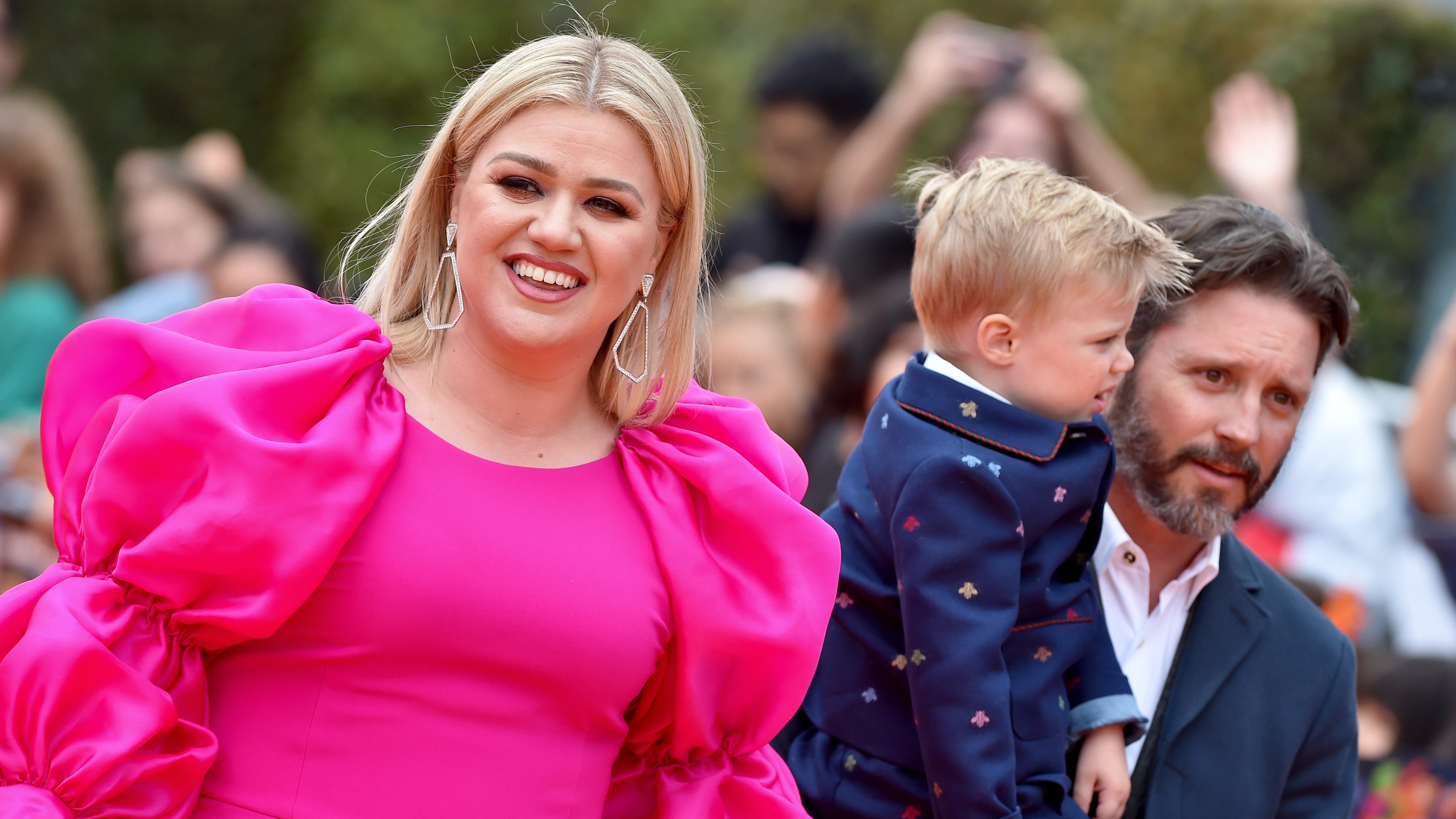 Kelly Clarkson And Brandon Blackstock Attend Premiere With Kids