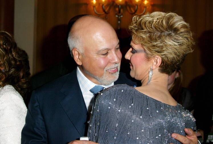 Celine Dion & Rene Angelil during Celine Dion Opening Night Of "A New Day" -