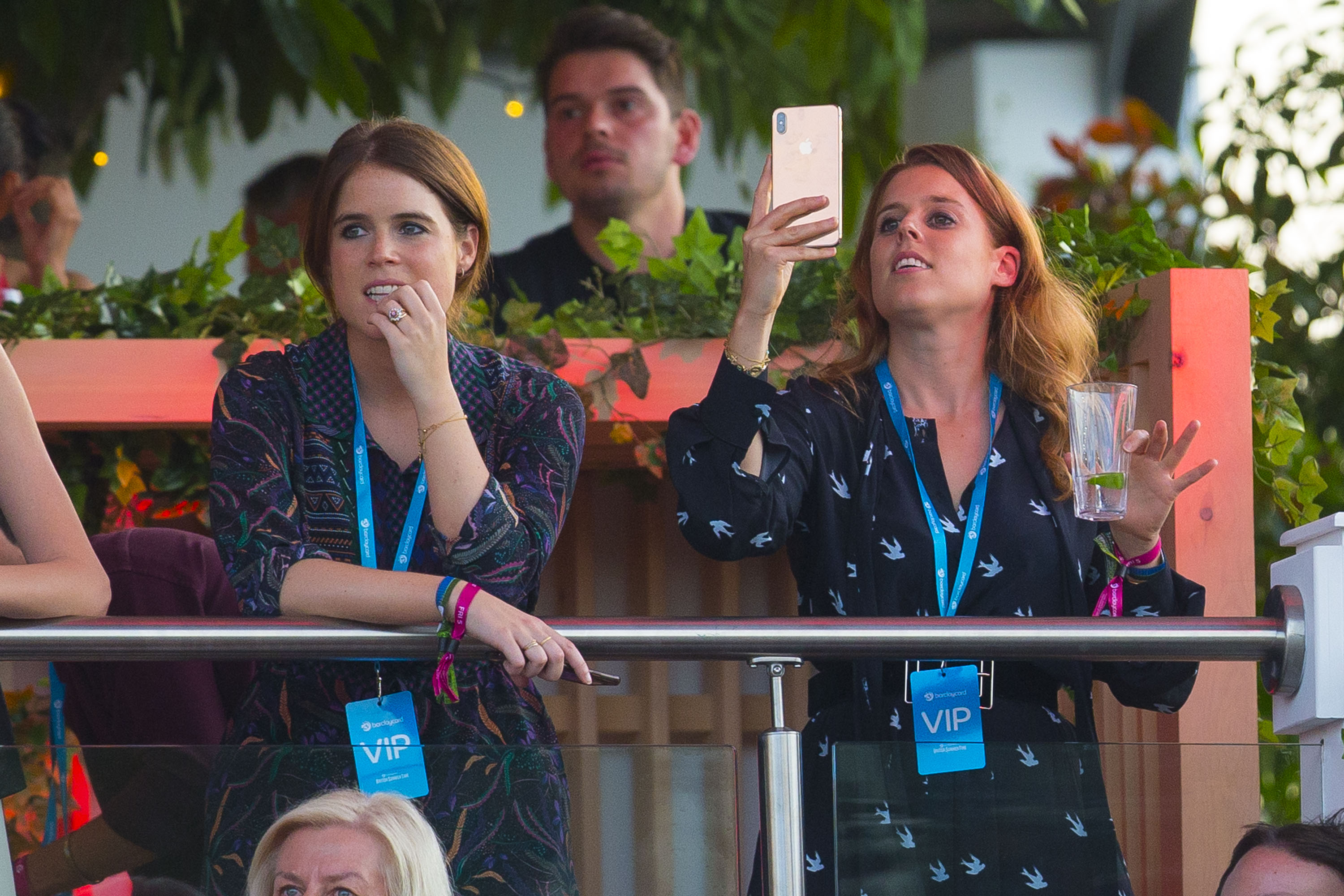 Princess Eugenie and Princess Beatrice Dance at Celine Dion