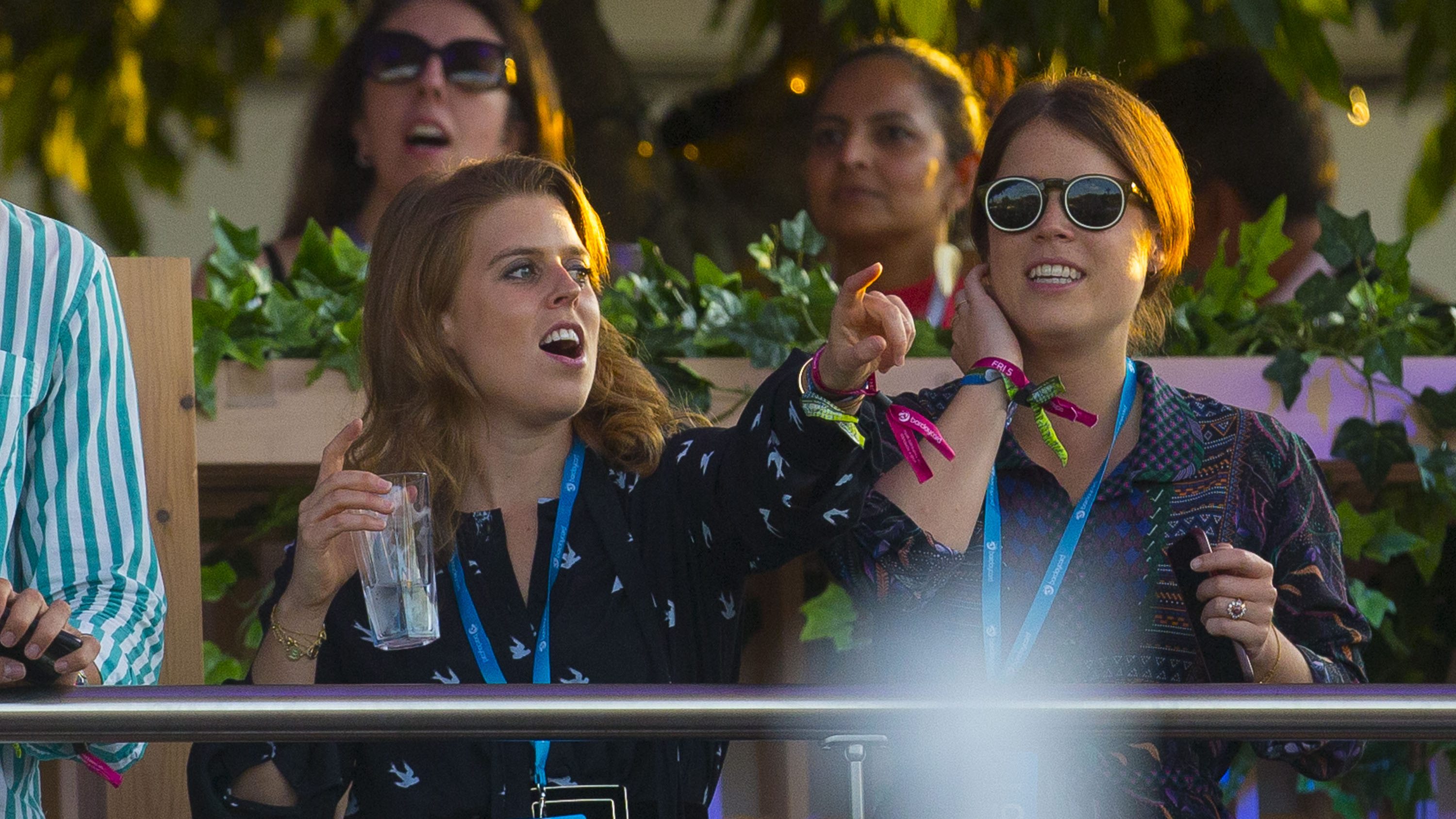 Princess Eugenie and Princess Beatrice Dance at Celine Dion