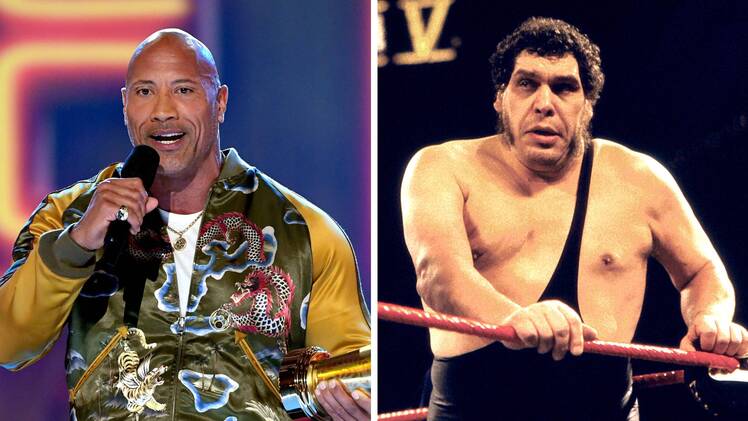 Dwayne the Rock Johnson Andre the Giant