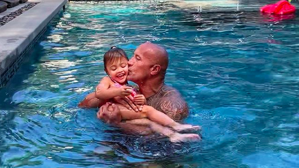 Dwayne 'The Rock' Johnson Shares Pool Pic With Daughter Jasmine | Closer Weekly