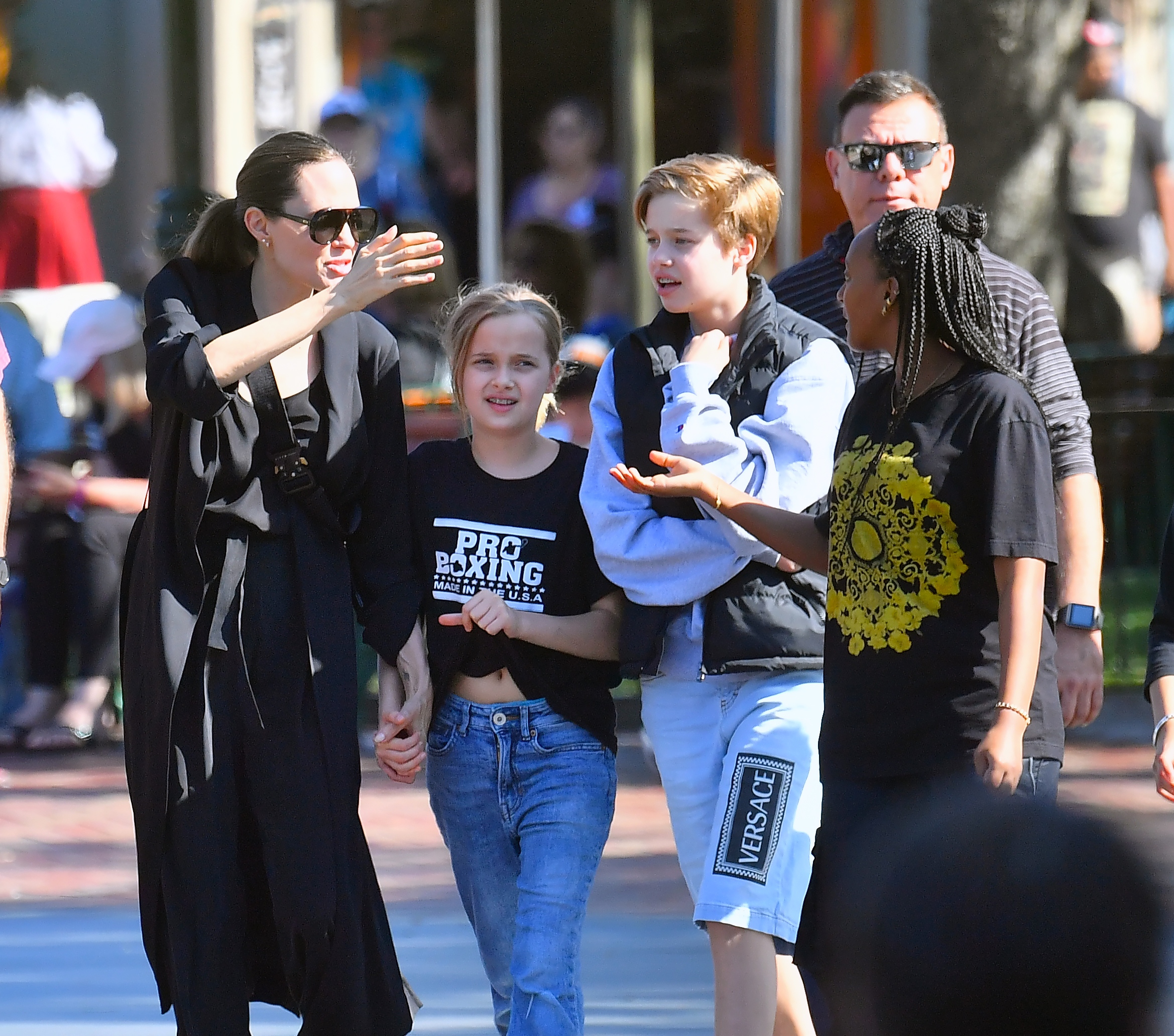 Angelina Jolie at Disneyland: Actress Hangs With Her Kids at Park