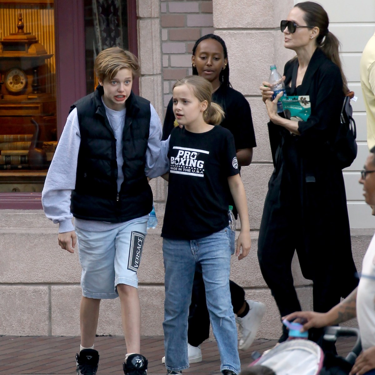 Angelina Jolie at Disneyland: Actress Hangs With Her Kids at Park