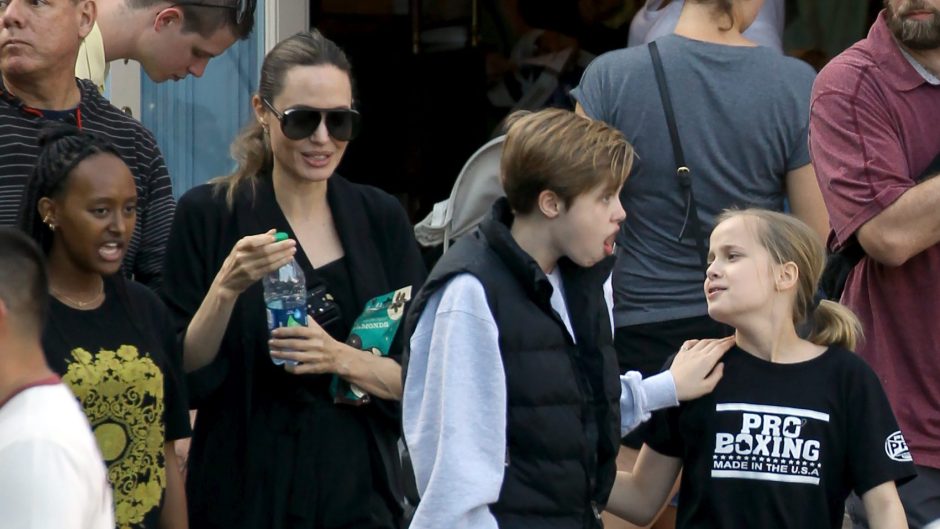 Angelina Jolie at Disneyland: Actress Hangs With Her Kids at Park