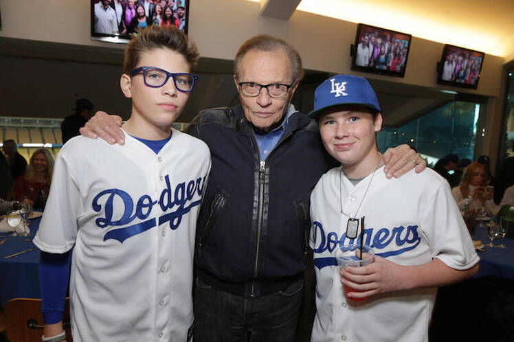 Larry King With Sons Chance and Cannon