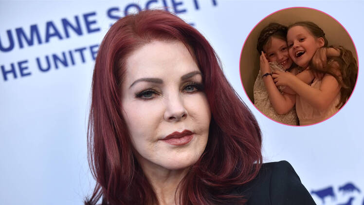 Priscilla Presley and Granddaugthers Finley and Harper