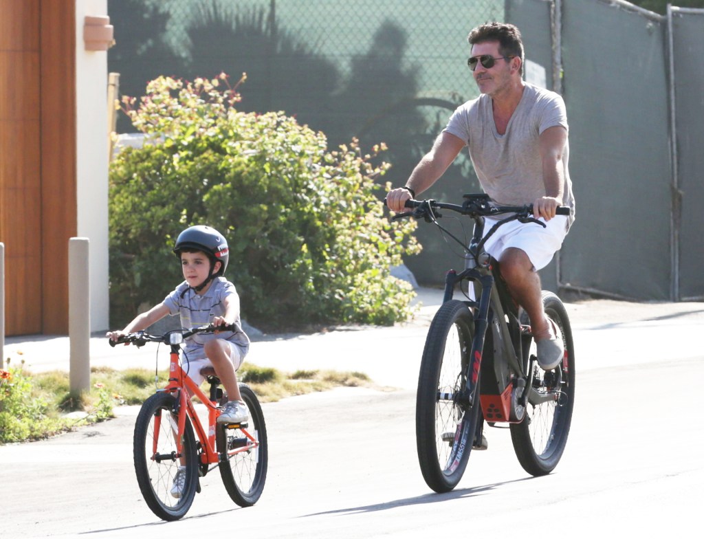 Simon Cowell Takes Son Eric on a Fun Bike Ride in Malibu: Photos