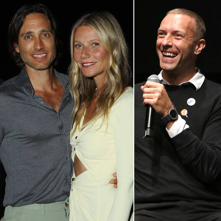 Brad Falchuk, Gwyneth Paltrow and Chris Martin