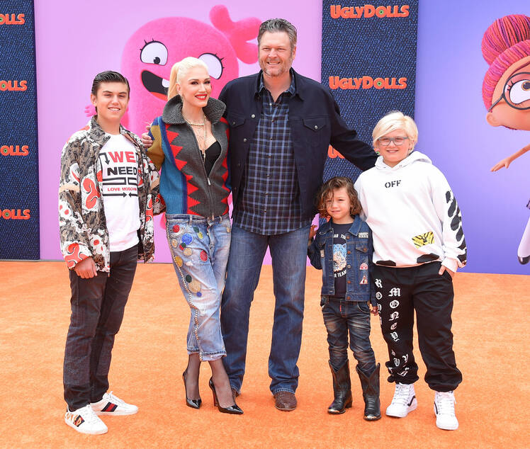 Blake Shelton, Gwen Stefani and Kids at the 'Ugly Dolls' Premiere