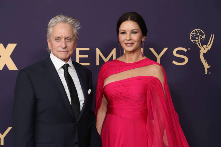 Michael Douglas and Catherine Zeta-Jones on the Red Carpet at the 2019 Emmy Awards