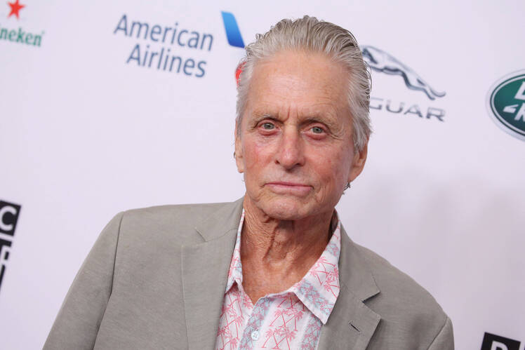 Michael Douglas in a Casual Blazer and Button-Up Shirt at the BAFTA LA TV Tea Party in L.A. on September 21, 2019