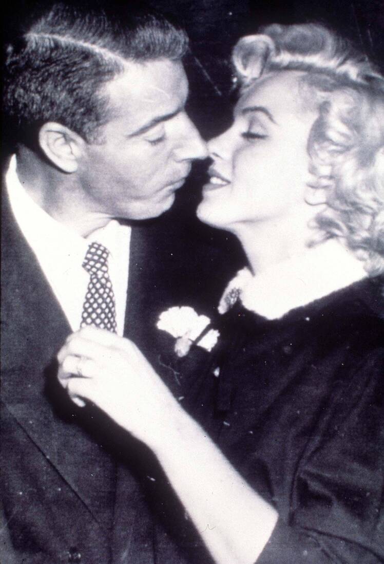 Joe DiMaggio and Marilyn Monroe