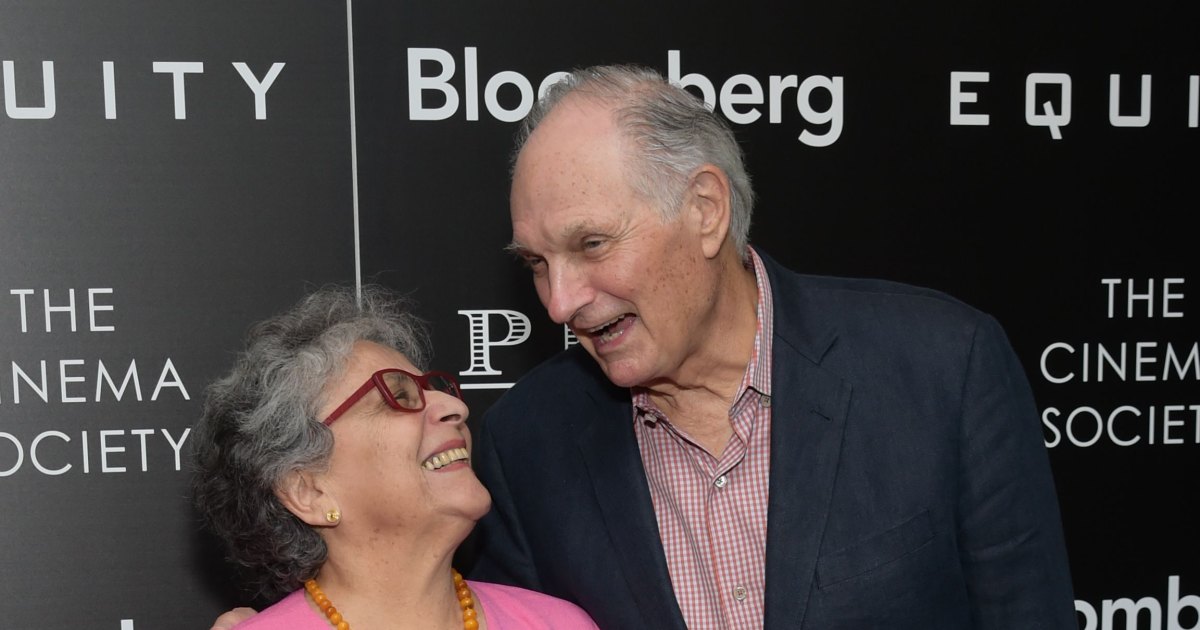 Alan Alda addresses viral claim he met wife when they both ate a cake off  the floor