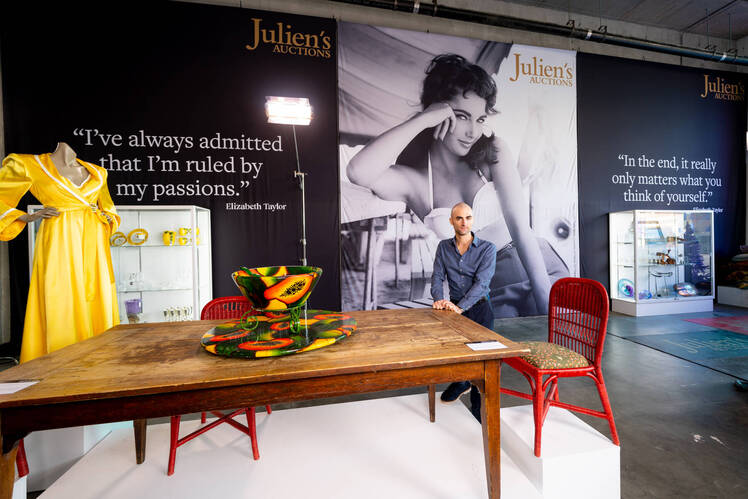 Liz dining table ELIZABETH TAYLOR HOPED THAT HER THINGS WOULD BRING OTHERS JOY WHEN SHE WAS GONE