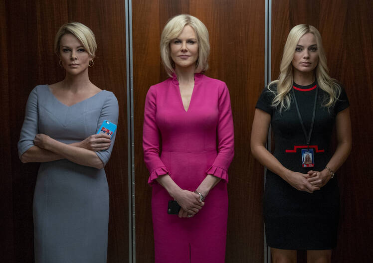 The Cast of 'Bombshell' in a Still From the Movie