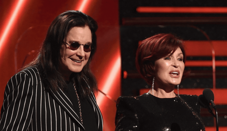Ozzy and Sharon Kiss at the Grammys