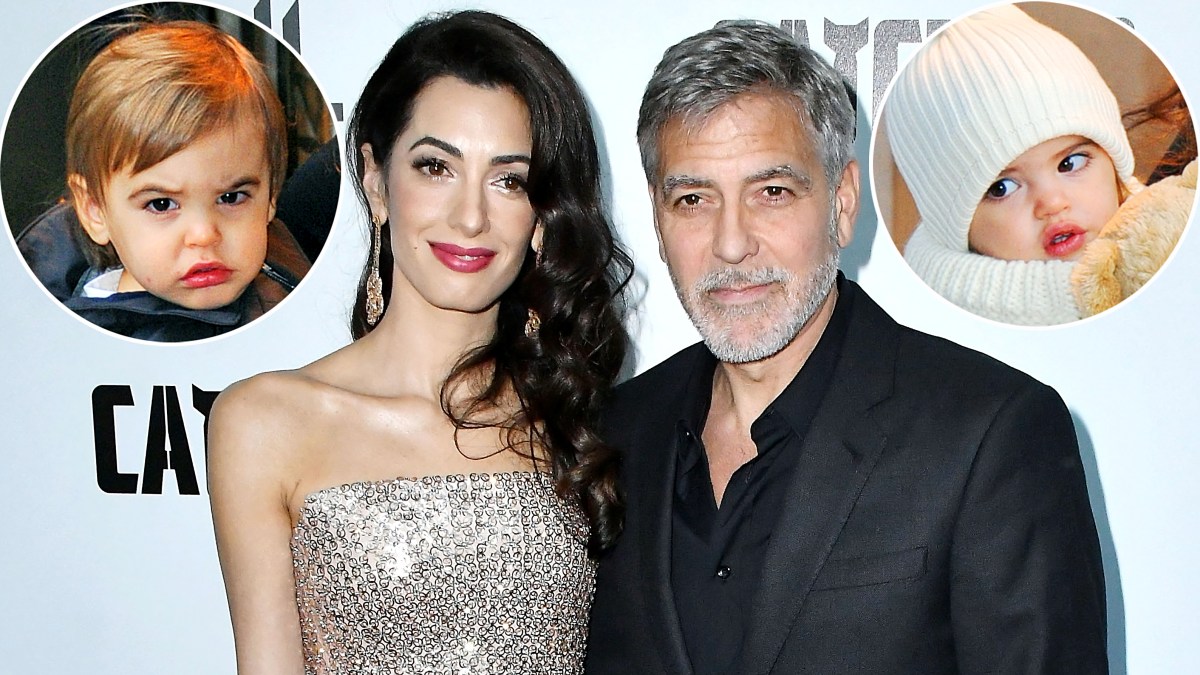Clooney, Wife Amal and Kids Make Rare Appearance Photos