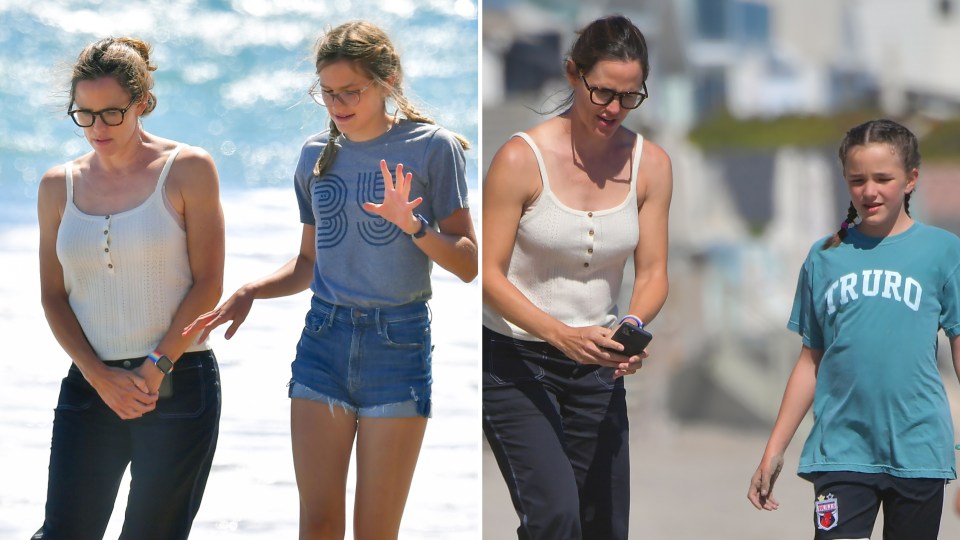 Jennifer Garner Enjoys Family Beach Outing With Her 3 Kids Photos