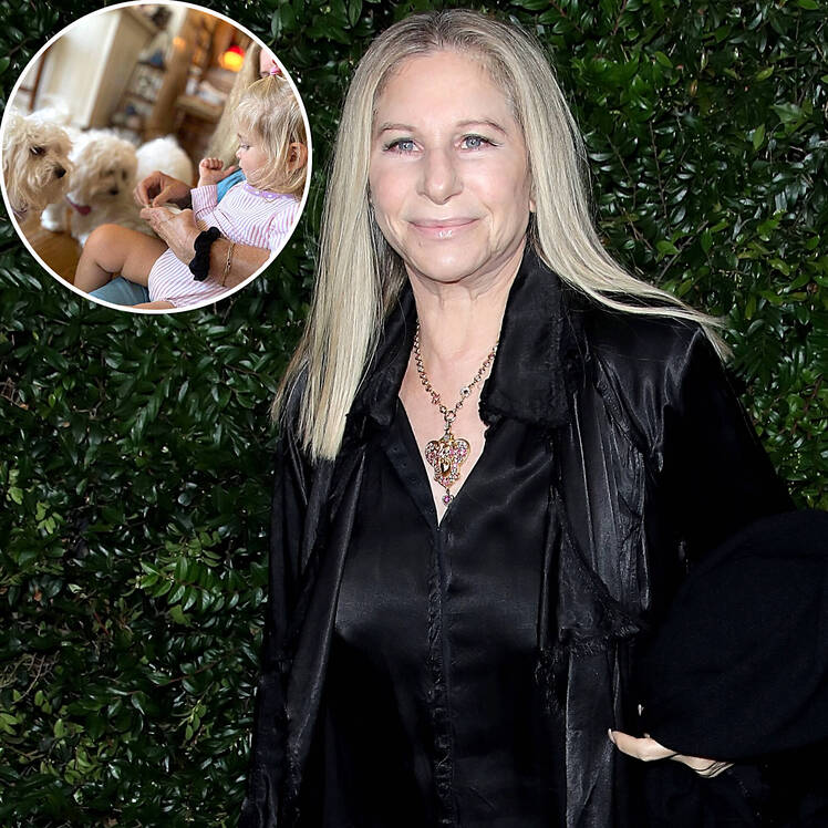 Barbra Streisand Dogs Are Captivated By Her Granddaughter Westlyn