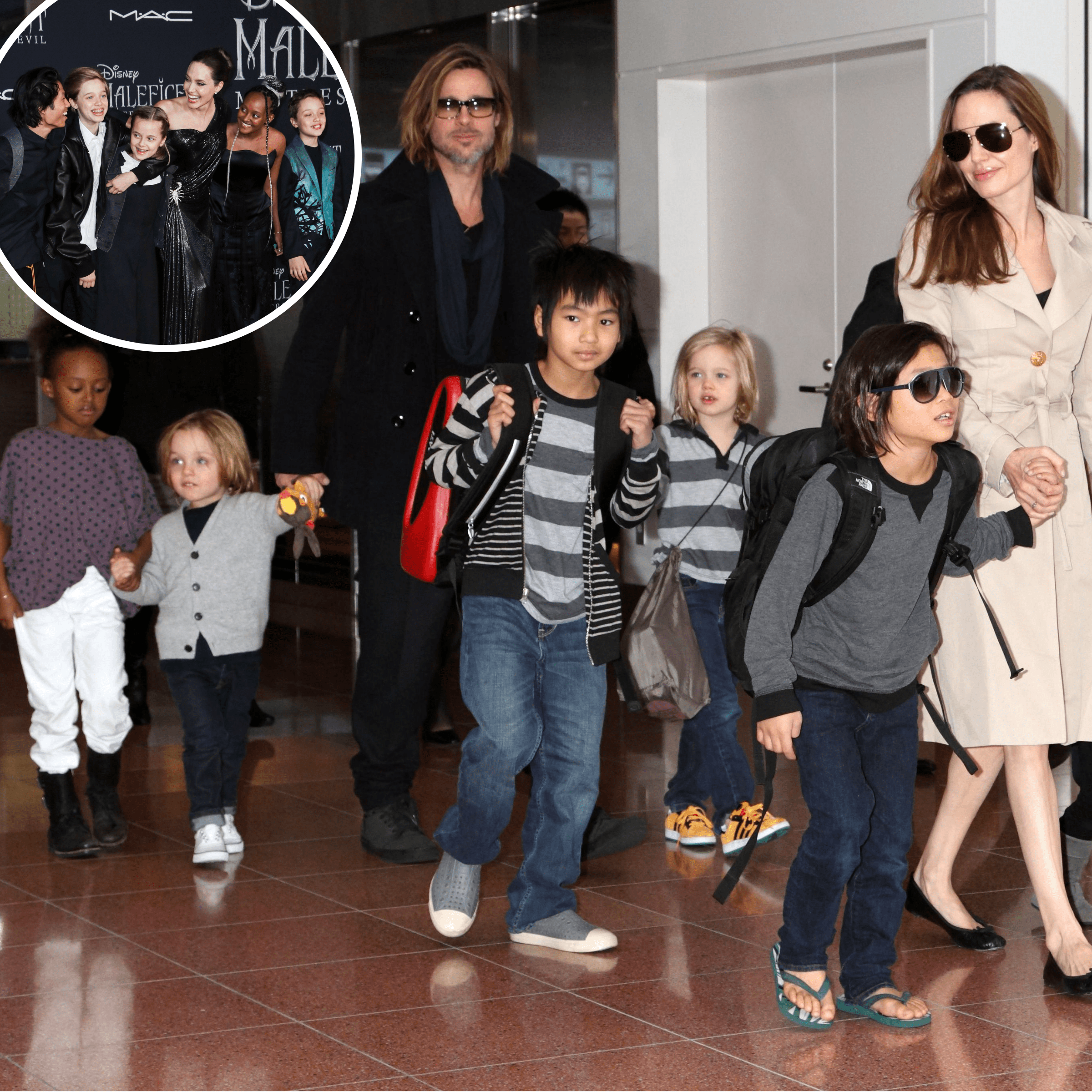 Angelina Jolie's Kids - Angelina Jolie And Brad Pitt's Kids On Red