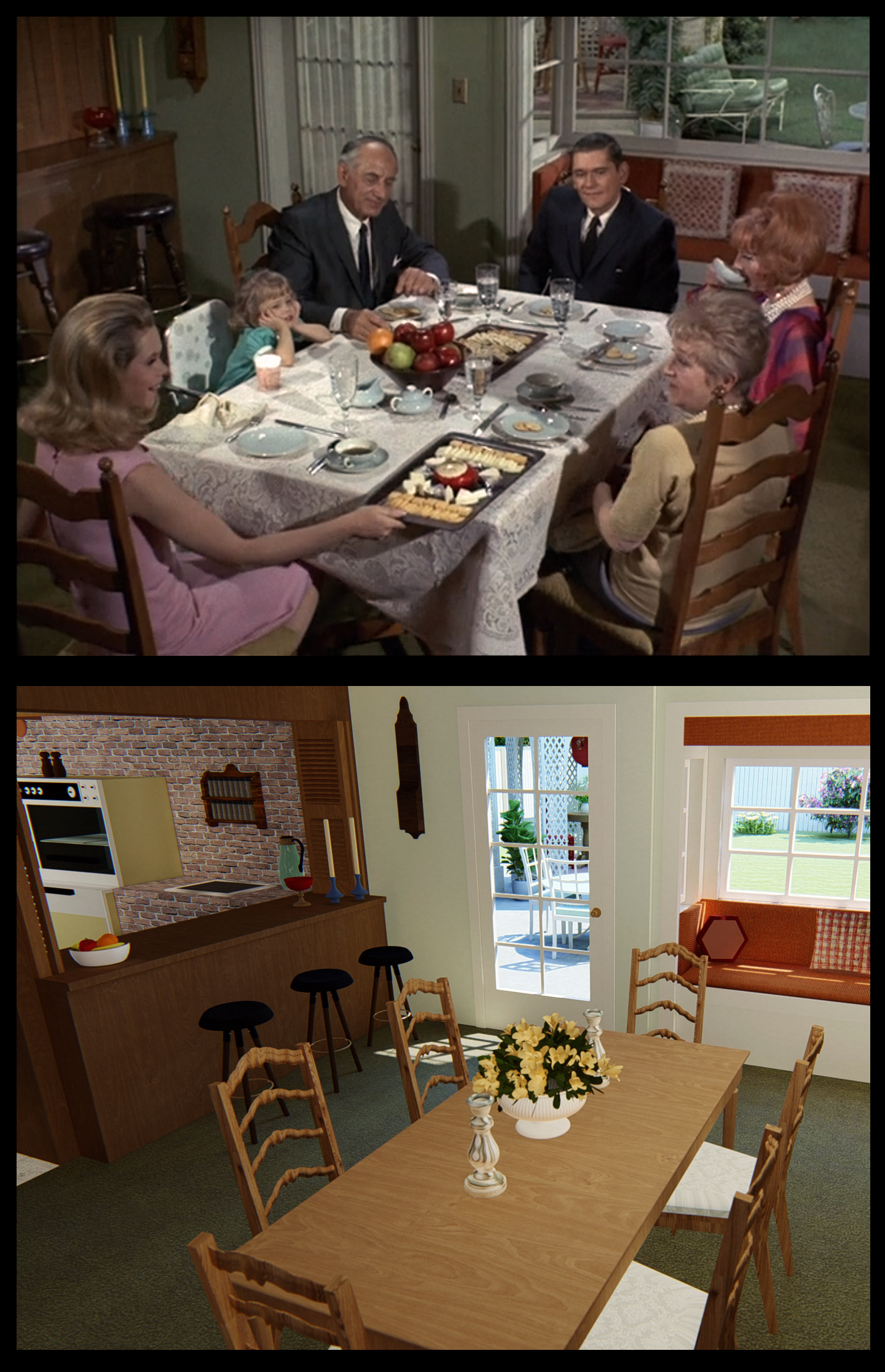 Dining room overhead