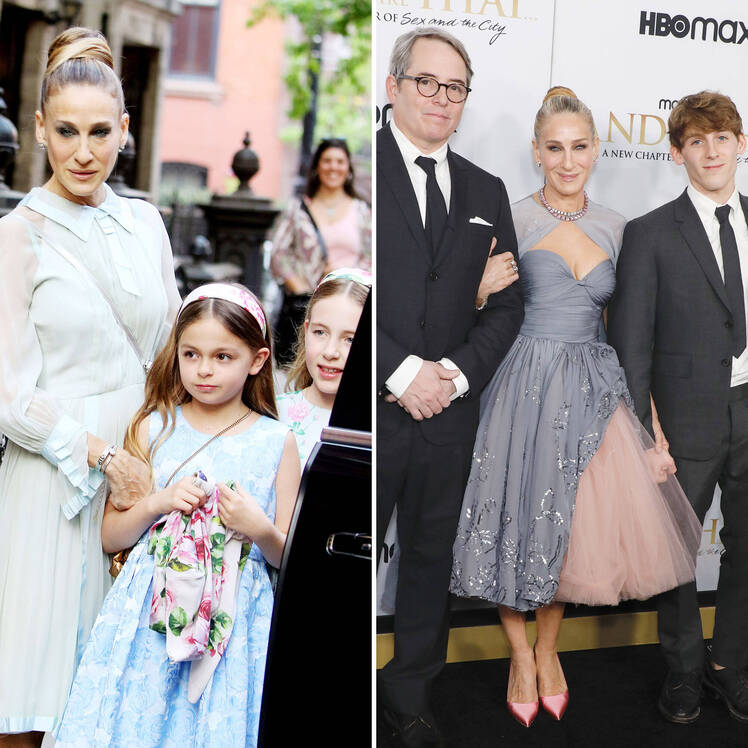 Sarah Jessica Parker Matthew Broderick Trio Get Know Kids James Tabitha Loretta