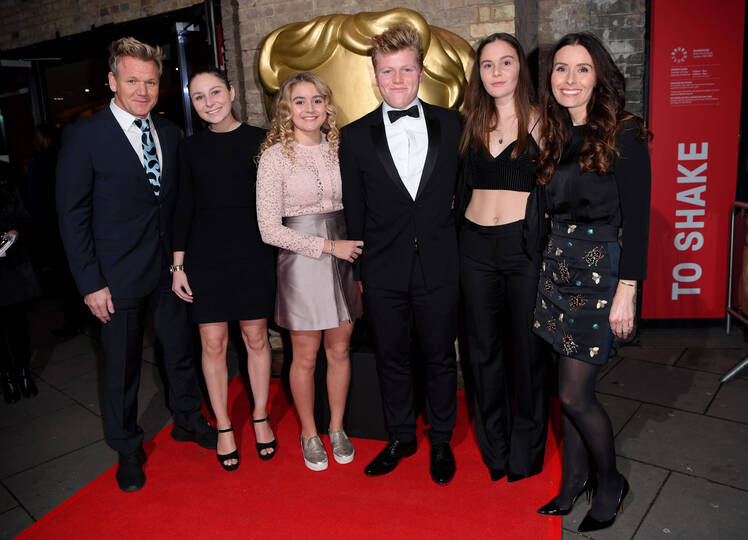 Gordon Ramsay with his family on the red carpet