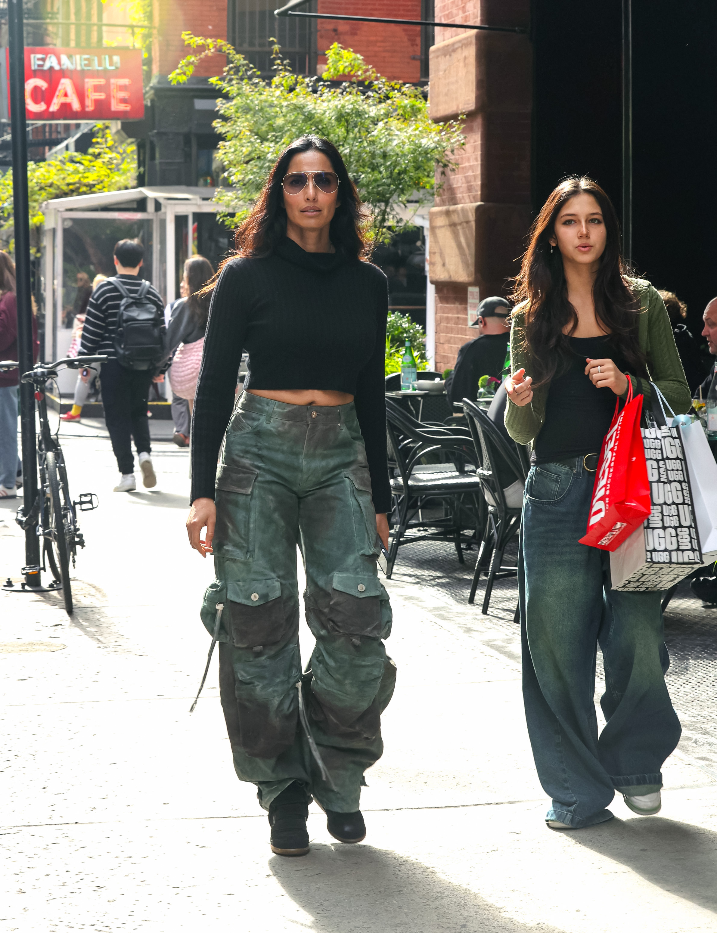 Padma Lakshmi combines style and a knee brace while walking in NYC