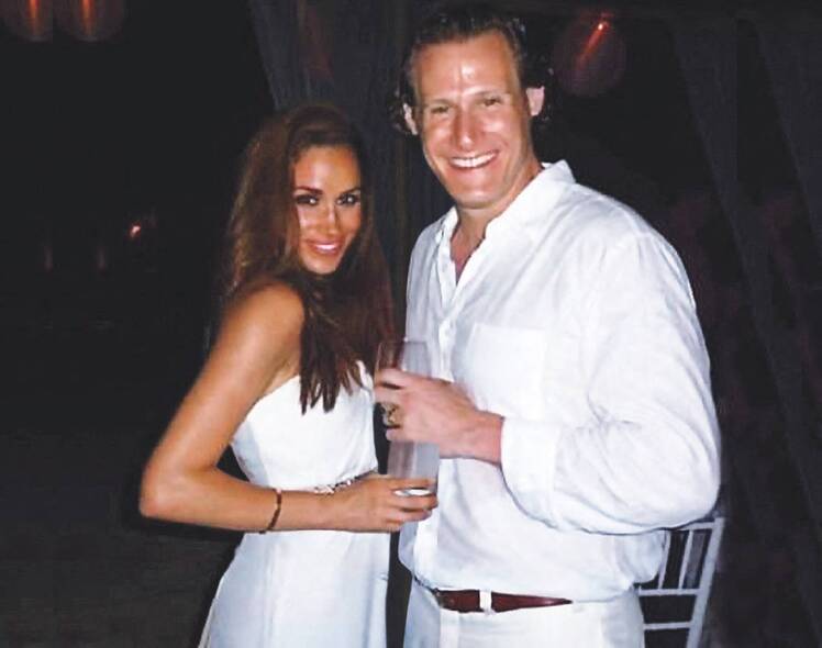 Meghan Markle and Trevor Engelson at wedding