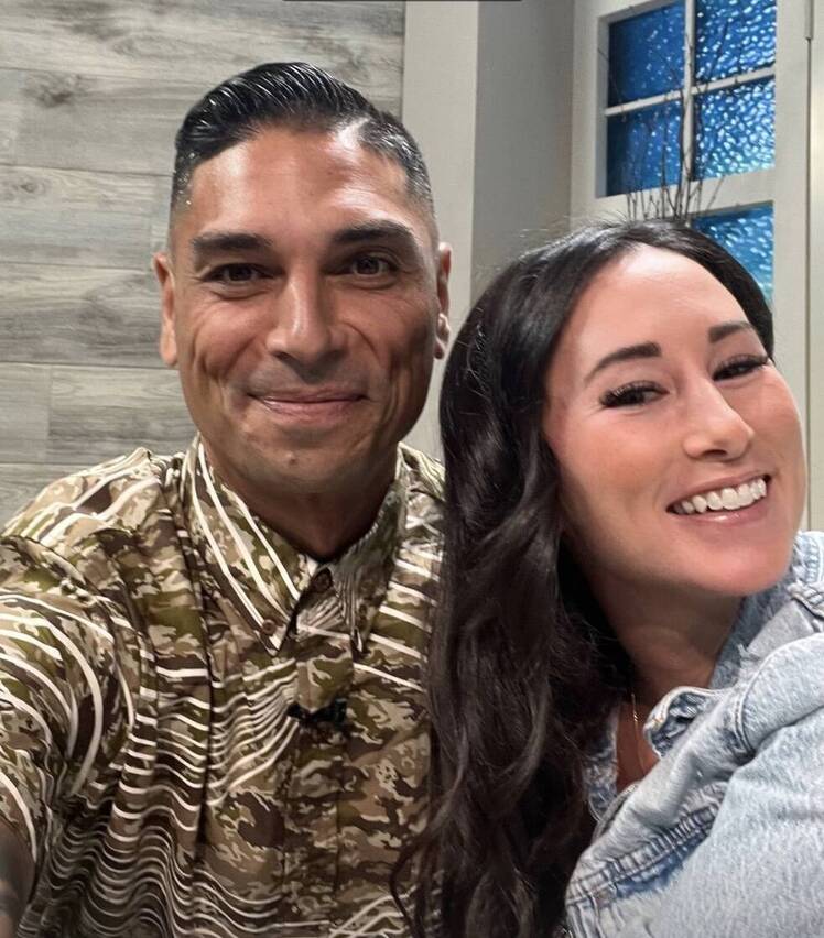 Kamohai and Tristyn Kalama smile in selfie
