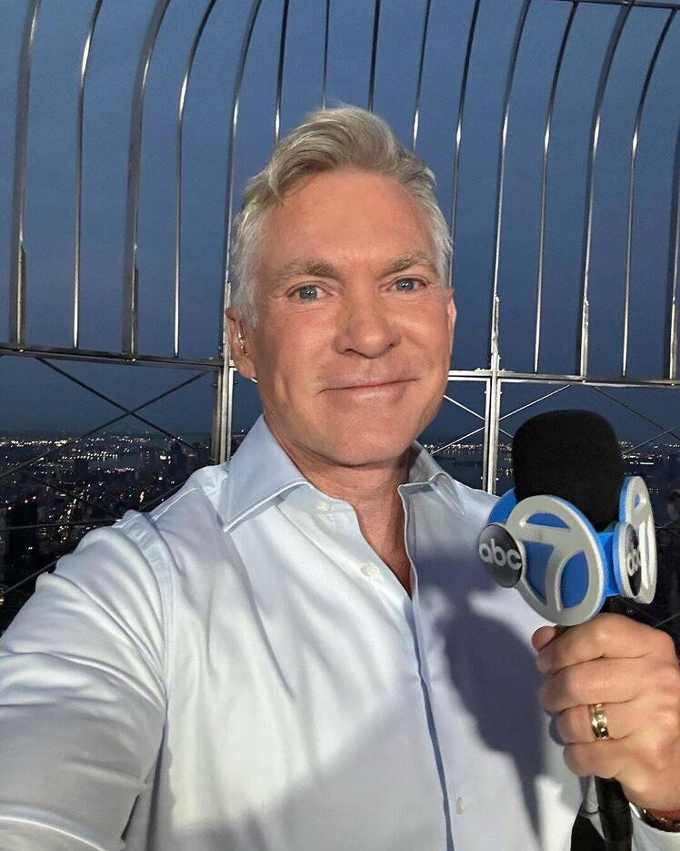 Sam Champion at work on ABC