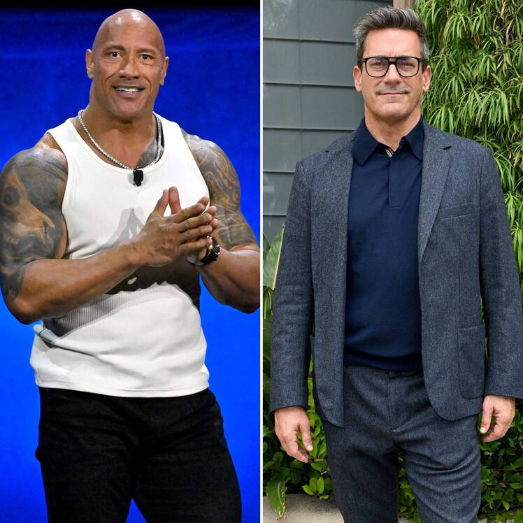 Inside Dwayne Johnson and Jon Hamm's Budding Bromance