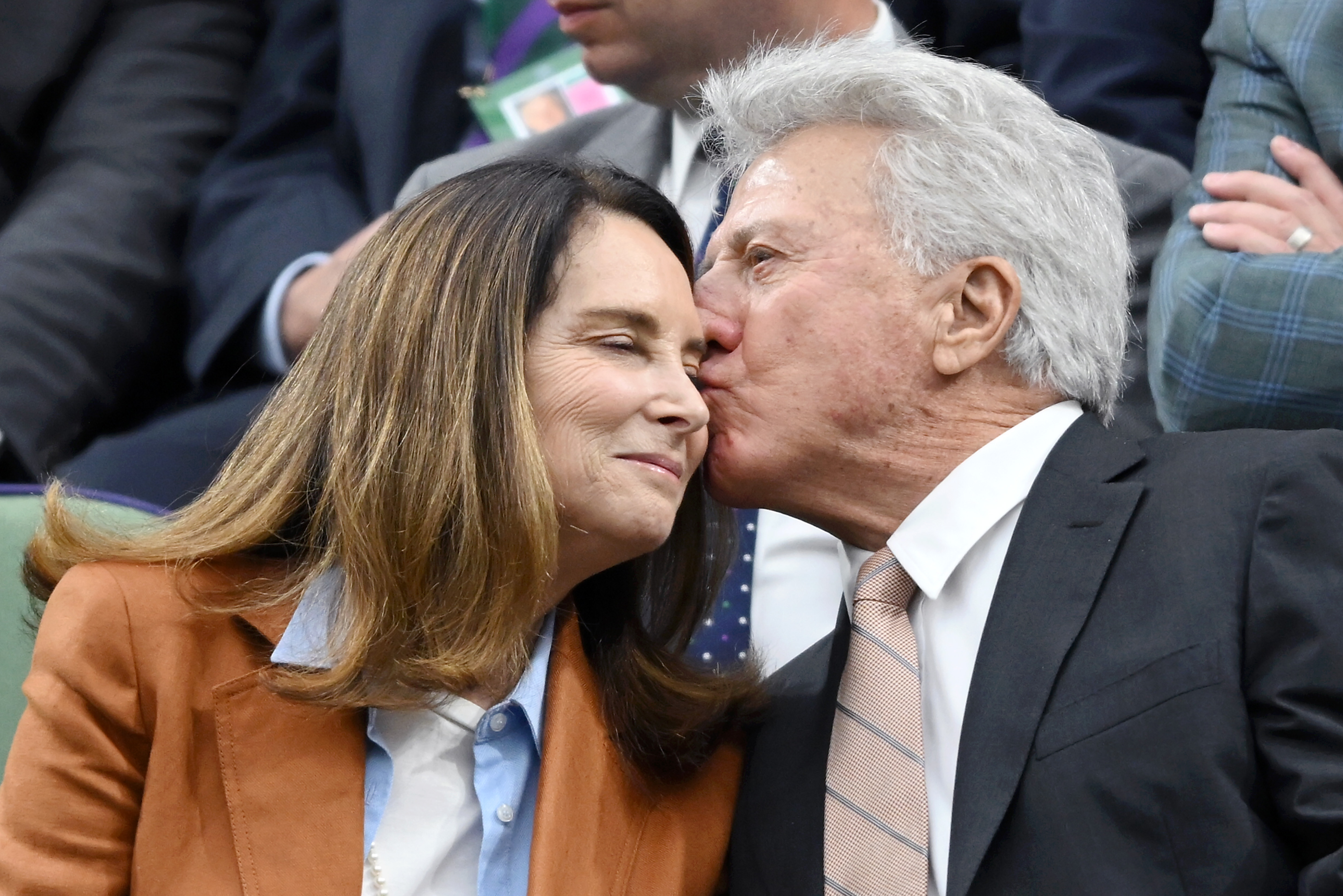 Dustin Hoffman Kisses Wife Lisa Hoffman in Rare Outing [Photos]