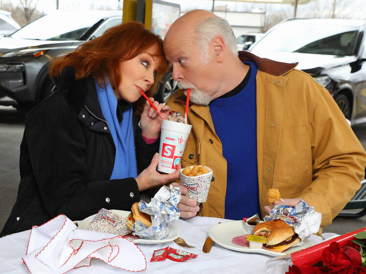 Reba McEntire and Rex Linn