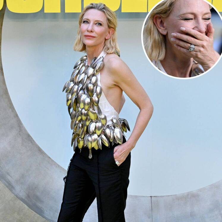 Cate Blanchett Has Wardrobe Malfunction at Borderlands Premiere