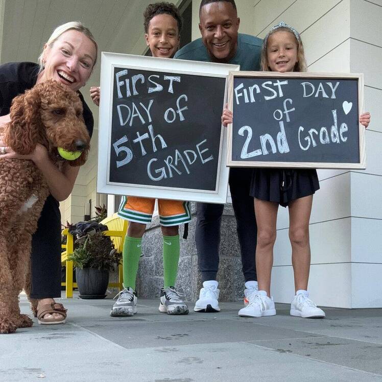 Craig Melvin's kids first day of school