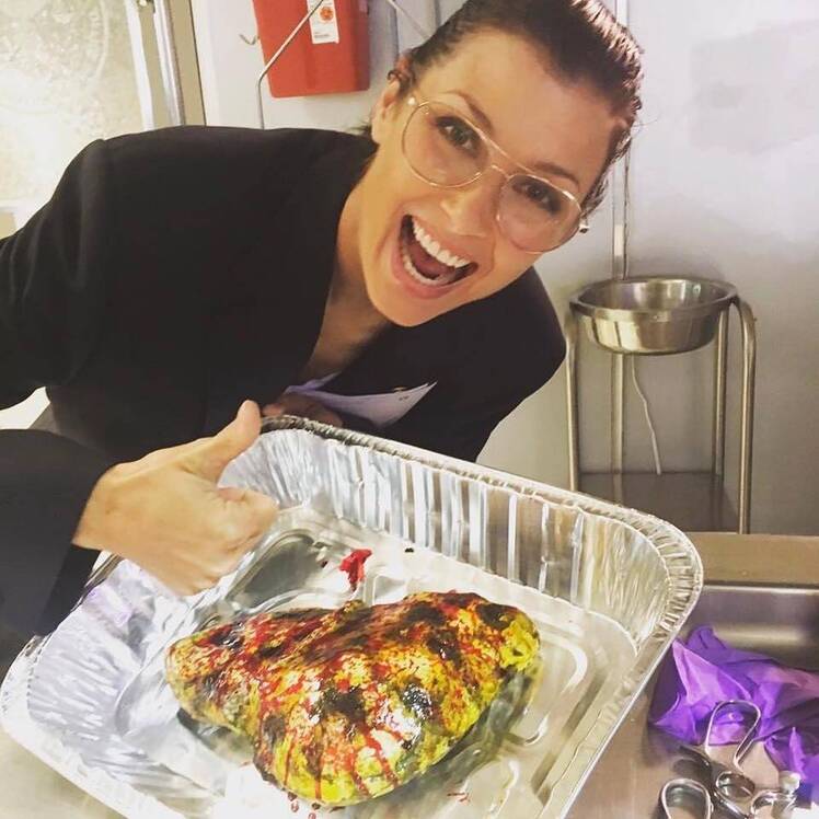 Bridget Moynahan Poses With Gross Blue Bloods Prop in Photo