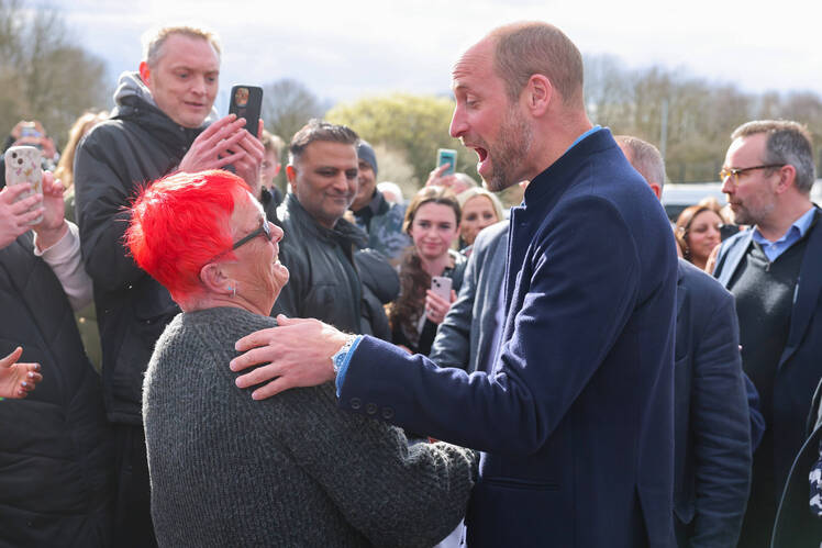 Prince William Cracks Joke About Going Bald While Greeting Crowd