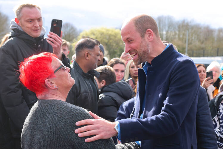 Prince William Cracks Joke About Going Bald While Greeting Crowd