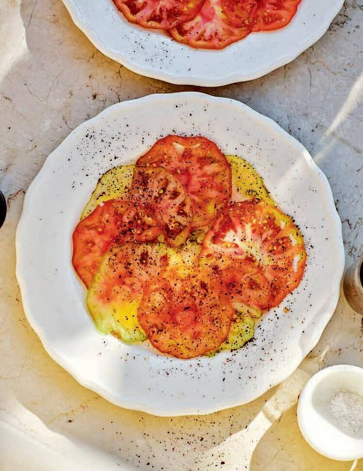Recipes From Makenna Held s Mostly French Cookbook Inspired by Julia Child s Former Home Tomato Carpaccio
